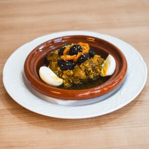 Tajín de Ternera con Ciruelas y Huevo